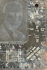 Vintage Male Portrait Printing Blocks Lot 3 Letterpress Printer Cuts Zinc