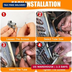 Wadoy 4Pack BPV31 Bullet Piercing Valve, Piercing Valve for Refrigerator Compati
