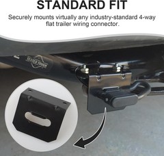 Vehicle-Side Trailer Wiring Harness Mounting Bracket for 4-Way Flat, Gloss Bl…