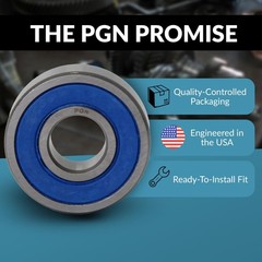 PGN (4 Pack) 6203-2RS Bearing – Lubricated Chrome Steel Sealed Ball Bearing -…