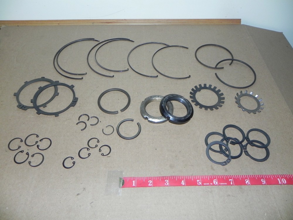 34 New Forklift parts: Lock Washer, Retaining clips Unsure forklift they fit