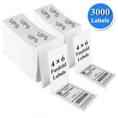 Fanfold 4×6 Direct Thermal Label.High Quality.UPS Certified,4″X6″ Label, 3000pcs