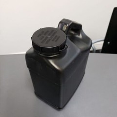 1 Gallon (128oz) F-Style Black Bottle HDPE Jug WITH LID, Fluorinated, 63mm