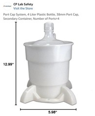 CP Lab Safety SC-3004CPB Waste Container Base 4L Nalgene HDPE Lot of 2