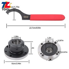 100mm ER 40 Collet Chuck for Mini Lathe Tight Tolerance with ER Wrench Tool