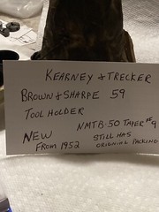 Kearney And Trecker #4596 NMTB 50 Taper #9 Brown And Sharpe Tool Holder Adapter