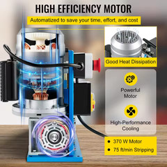 370W Automatic Wire Stripping Machine Cable Peeler 1.5-38mm Copper Recycle Tool
