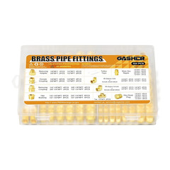 104Pcs Brass Pipe Fittings Assortment Kit, Reducing Adapter, Hex Nipple, Female