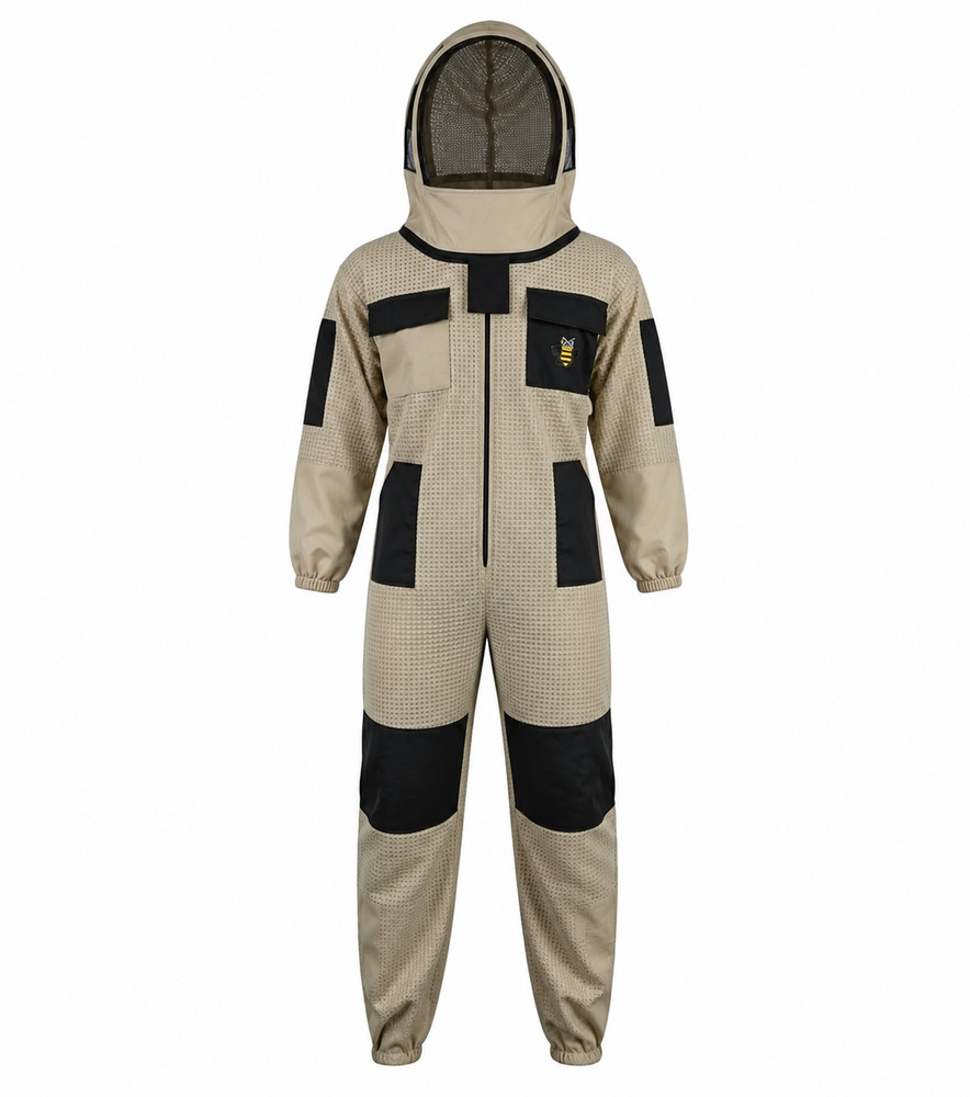 Professional Ultra Ventilated Beekeeping Suit Multi-Layer Gear- Medium