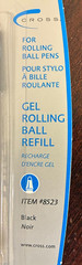 NEW Cross Gel Ink Rolling Ball Black Refill for Selectip Pens Lot of 3 #8523 USA