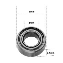 3x6x2.5 Mm Miniature Steel Bearings Mr63zz L630 673zz Deep Groove Ball Bearing P