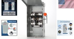100A Manual Transfer Switch for Generator, 24000W General-Duty Double-Throw