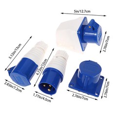 16A32A 3Pin Industrial Plug Socket IP44 Waterproof Electrical Connector 220-240V