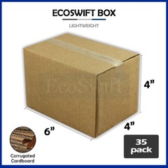35 6x4x4 EcoSwift Cardboard Packing Moving Shipping Boxes Corrugated Box Cartons