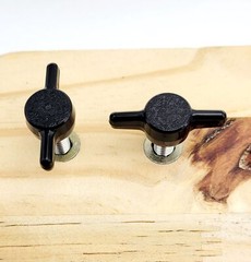 1/4″-20 x 1″ Thumb Screws T Bolts Black Tee Wing Hand Knob 4 Pack Stainless
