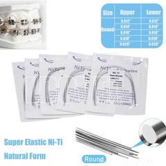 Dental Ortho Elastic Niti Arch Wire Round Natural Form Bracket Braces