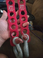 MSA Rope Termination Plates 36kN NFPA Rescue Rigging w/ Shackles (Pair