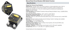 Bussmann 187 & 285 Series Circuit Breakers – Surface Mount Waterproof