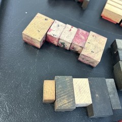 Large Lot of 42 Vintage Wood Letterpress Type Printers Blocks Mixed Numbers $ #3