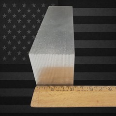 6061 Aluminum Block 2″ x 2.250″ x 6.5″ Flat Bar Mill Stock CNC Machining USA