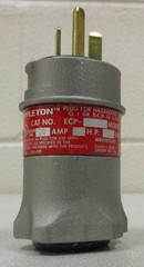 Appleton ECP-2023 Explosion Proof Electrical Plug Aluminum 20A 125VAC Watertight