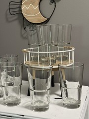 8 Vintage Libbey DuraTuff Endeavor Glasses, Stackable Heavy Duty Tumblers