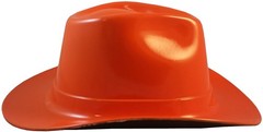 Occunomix Western Cowboy Hard Hat with Ratchet Suspension – Hi Viz Orange