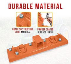 5-1/2″x22″Orange Tractor Bucket Grab Hooks Bolt 2″Hitch Receiver for Deere 1025R