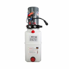 Single & Double Hydraulic Pump For Dump Trailer KTI – 12VDC – 6 Quart Reservoir