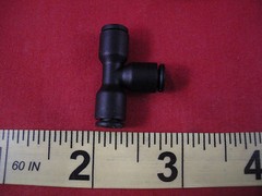 Legris 3104 04 00 Qty (10) Union Tee Fitting 31040400 Black Tube Lot 5/32″ 4mm