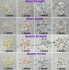 Dental Glass Quartz Fiber Post Root Canal Pin Straight Screw Restorative 1.0-1.8