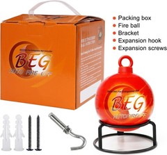 Supa Ant Automatic Fire Suppressant Ball Extinguisher w/ Stand/Mounting Bracket
