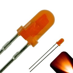 20 x LED 3mm Amber Orange Diffused Ultra Bright Round Top LEDs Light RC Car PC