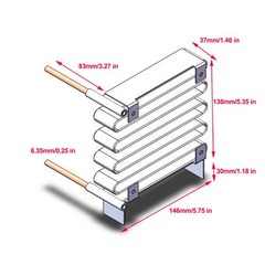 Condenser WT1232S1 Aluminum Fin-Tube Heat Exchanger Air/Water-cooled