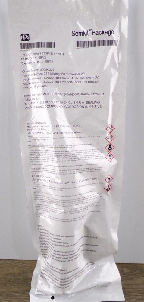 PPG Aerospace P/S 870 C-24 Gray Corrosion Inhibitive Sealant – 2.5 oz SemKit S2