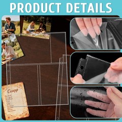 VOKOY 50 Pack 4″ x 6″ Clear Photo Sleeves for 3 Ring Binder, Double Sided 3Po…