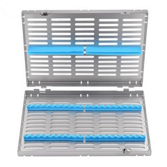 135°C Autoclavable Dental Sterilization Cassette Rack Box for 20 Grid Instrument
