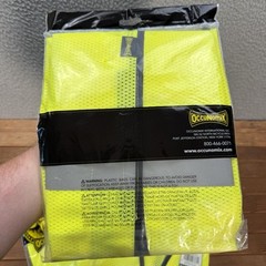 OccuNoMix Vest Adult 2X/3X Neon Yellow Hi Viz Type R Class 2 Set of 4 Workwear