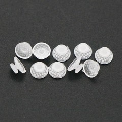 US Dental Orthodontic Metal/Ceramic Clear Lingual Button Bondable Round Base