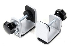 2X Edge Clamp Table Clamp For Hygiene Protection Screen Up To 8 Mm Thickness