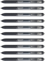 Inkjoy Black Gel Pens, Medium Point (0.7 Mm), Comfort Grip, 10 Count, Fast Dry I