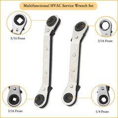 New Valve Core Remover Installer Tool & HVAC Service Wrench Set 1/4 & 5/16 Port