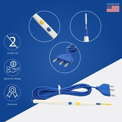 Diathermy ESU Cautery Electrosurgical Pencil with Blade Electrode 10 Pcs Box