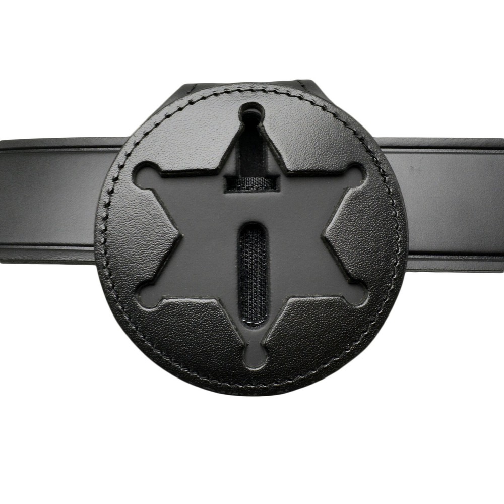 Perfect Fit 6 Point Star Belt Badge Clip Badge Holder Sheriff B812 Neck Chain