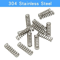 Litoexpe Compression Spring, 3mm OD,0.5mm Wire Size, 10mm Free Length, Stainl…