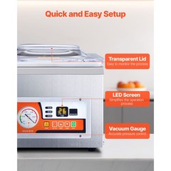 Commercial Vacuum Sealer Machine Chamber Food Saver Bag Packing Sealing 110V