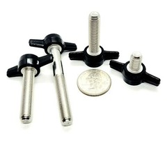 5/16″-24 Thumb Screw Bolts Fine Thread Black Tee Wing Butterfly Knob Stainless