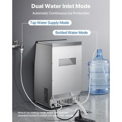 Uimoso 90lbs/24h Commercial Ice Maker for Bar and Restaurant with 13lbs Storage