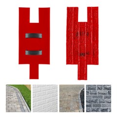 2X BIG Concrete Texturing Skin 22×12″ Concrete Stamps Mats Set Concrete Stamping