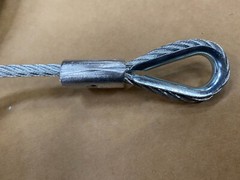 1/4″ x 100ft long wire rope, Galvanized finish, breaking load 7000lbs,7×19 cable